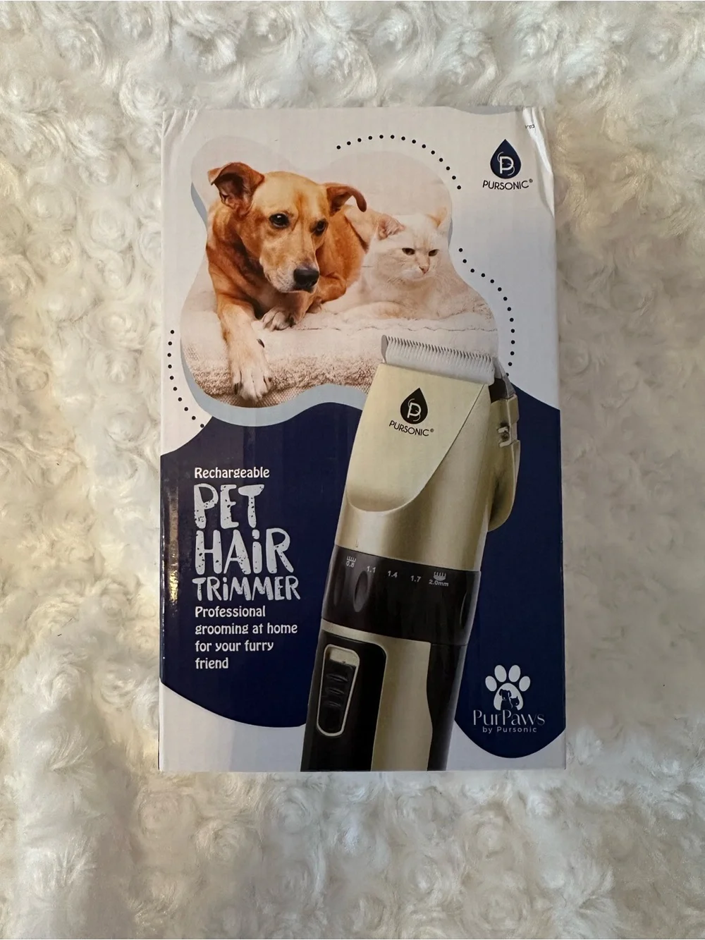 Pursonic Pet Hair Trimmer for Dogs and Cats - Rechargeable Grooming Kit